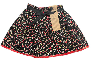 Reversible Skirt - Candy Canes and Christmas Trees
