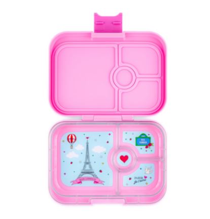 Bento Panino 4 compartments - Pink/I love you
