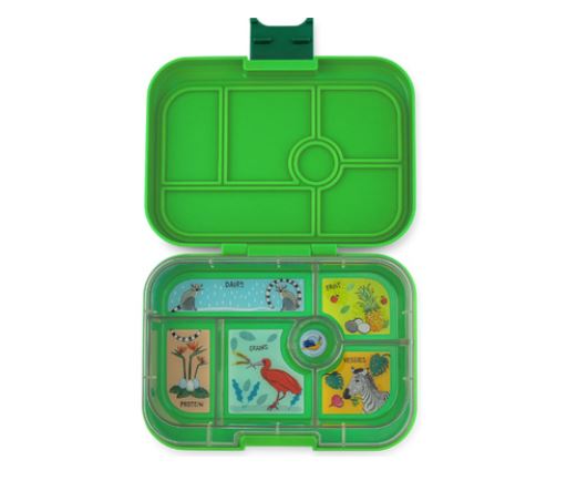 Original Bento Box 6 Compartments - Green/Space