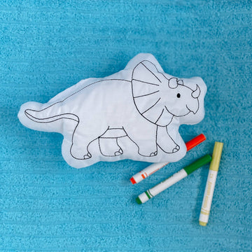 Coloring Pillow - Triceratops