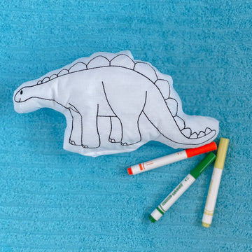Coloring Pillow - Stegosaurus