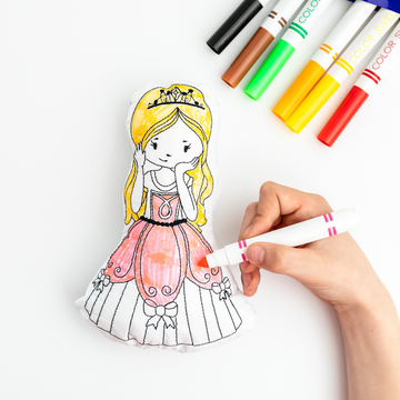 Oreiller à colorier - Princesse